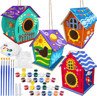 Heyzeibo DIY Vogelhaus Bausatz FüR Kinder, 4 StüCk Holz Bastelset | Bastelset Zu