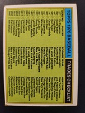 1976 Topps - Traded Checklist 