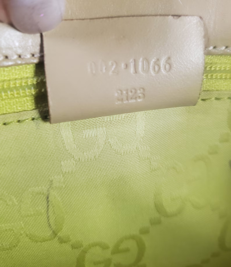 Authentic Gucci Structured Jackie Beige Leather S… - image 5