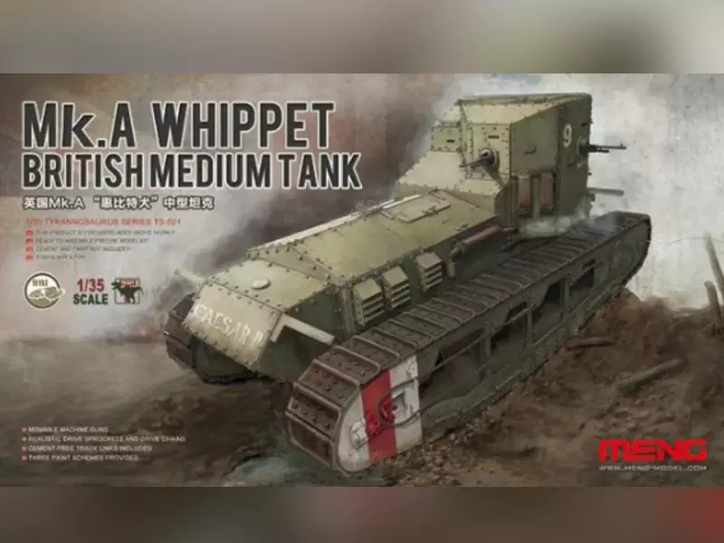 Char MENG TS-021 Mk.A Whippet 1/35 sans défaut d'ajustement plastique WWI