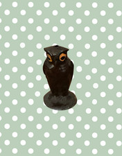 Elegant Upright Owl Britains Farm Animals Toy | 1920s Hand Painted Lead Figurine