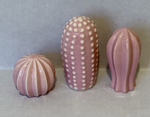 Juego de 3 - Decoración Cactus Rosa Cerámica Ikea SJALSLIGT - NUEVO en Caja - Imagen 6 de 10