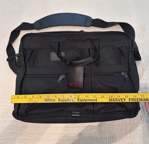 TUMI Alpha 2621D3 Expandable Organizer Laptop Briefcase Bag Ballistic Nylon