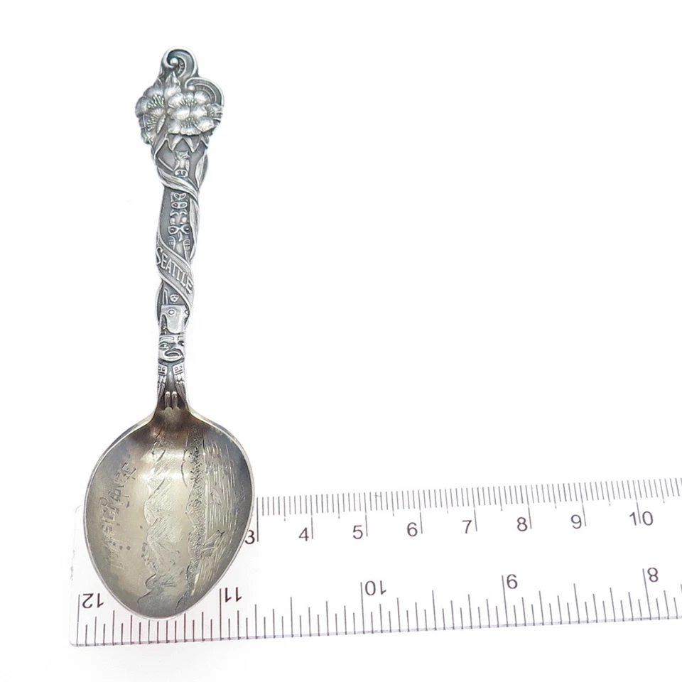 JOSEPH MAYER Sterling Vintage Olympic Range Seattle States & Cities Coffee Spoon - Image 4 of 4