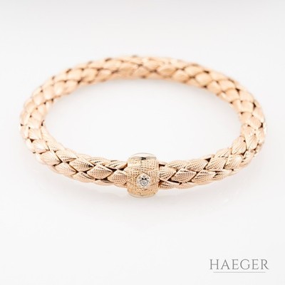 Chimento Armband geflochten | 21 cm | 750/- Roségold