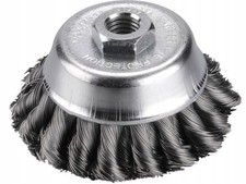 Wire Cup Brush 80mm M14 Steel Twist Knot 2 Row for Grinder Heavy Duty Cleaning