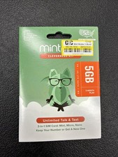 Mint Mobile 5GB 3-Month Plan Unlimited Talk Text 3-in-1 SIM