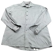 ETON Contemporary Fit Dress Shirt 17.5 44 Check Plaid Twill