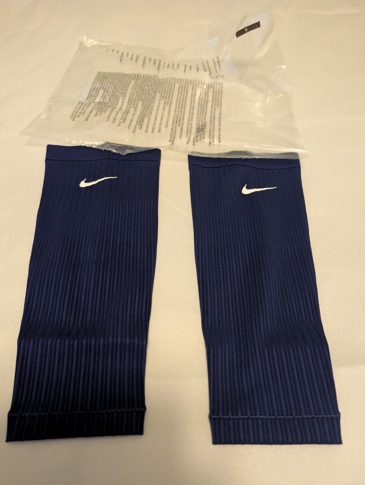 Nike Pro Elite Team Running Leg Calf Sleeves Navy Blue Size Medium Made In USA