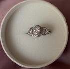 Bomb Party RARE RBP7181 The Kylie Ring Diamond CZ Rhodium Has Bag No Tag NEW — photo 1