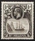 St. Helena 1922 - SG 97, ½d, grey & black - Colony Badge - KGV - MM-OG