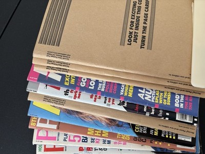 Vintage Playgirl Magazine Lot 1986 Near Complete Year 10 Issues Original Mailers