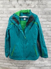 Columbia Jacket Womens XL Green Teal Arcadia Omni Tech Hooded Rain Waterproof