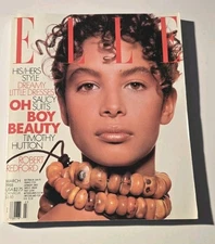 Elle Magazine March 1988 Kara Young on Cover Robert Redford