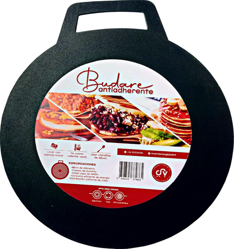 Budare Superficie Antiadherente 12 Zoll, Material Aluminio, Comales Para Tortillas