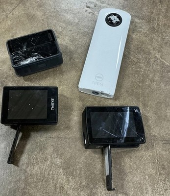 Action Camera Lot Of 4 Parts Only (Ricoh, Go Pro, Yi, ThiEye)