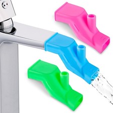 Silicone Faucet Extender for Bathroom Sink Hand Washing Spout Attachment 3 Pack
