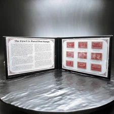 1912 US Parcel Post Stamps Q1-Q12 Mint Complete Set Carmine Rose w/Display ✅