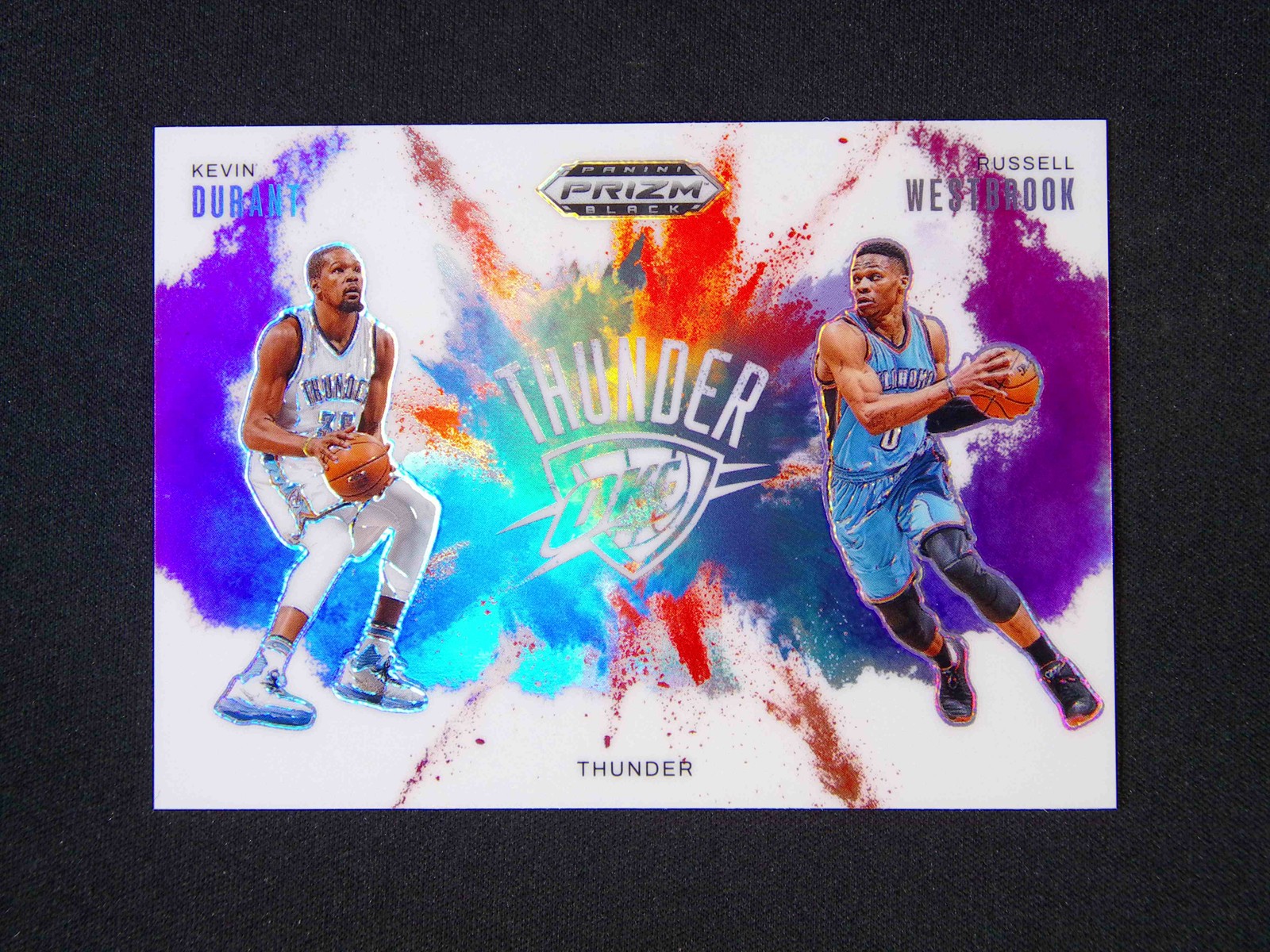 2024-25 Prizm Black Kevin Durant/Russell Westbrook #5 Color Blast Case Hit SSP