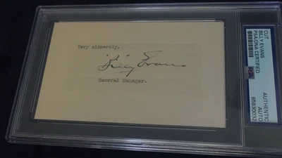 Billy Evans MLB Baseball HOF Umpire Autographed 1.5x3.5 Signature PSA SLABBED - Image 1 of 3