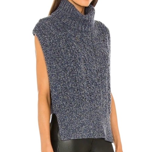 Veronica Beard Collina Cable Knit Sweater Vest Navy Size M/L - Picture 4 of 10