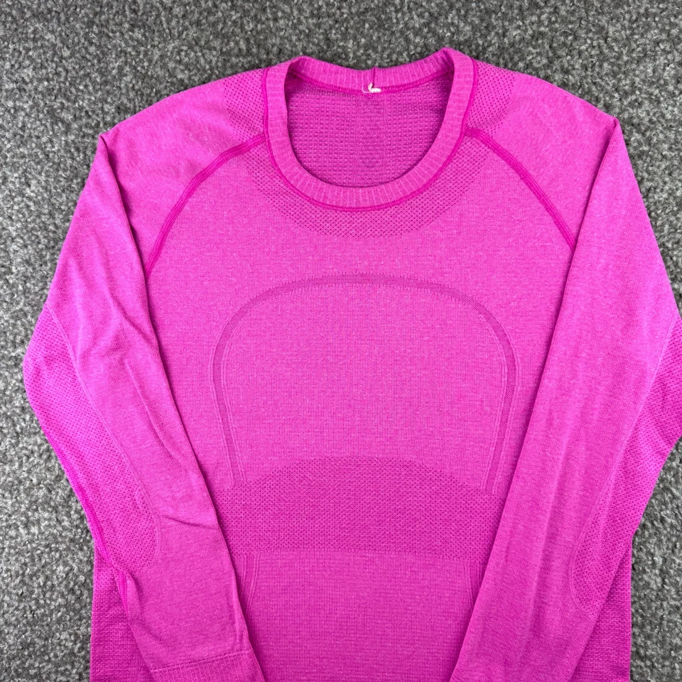 Camisa Lululemon Mujer 10 Rosa Swiftly Tech Manga Larga Ropa Activa Yoga Gimnasio Correr Foto 3 de 4