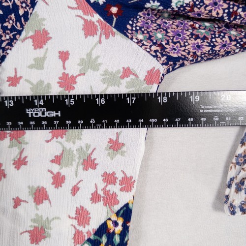 Blusa Top Farmers Market Pequeña PETITE Multicolor Floral Patchwork Boho Festival - Imagen 5 de 8