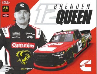 NEW! 2026 BRENDEN QUEEN #12 NASCAR CRAFTSMAN TRUCK SERIES "CUMMINS" POSTCARD!