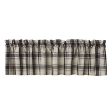 Park Designs " Crossrads" black, white beige plaid 72x14 Valance