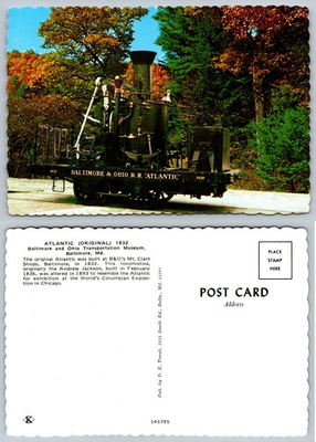 #ad Continental Baltimore And Ohio Railroad Atlantic Postcard $4.83