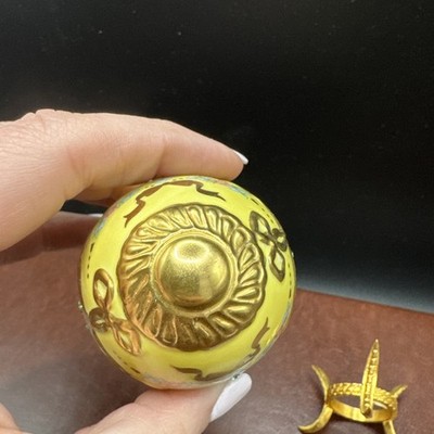 The Franklin Mint Faberge Imperial Porcelain Jeweled Egg Yellow