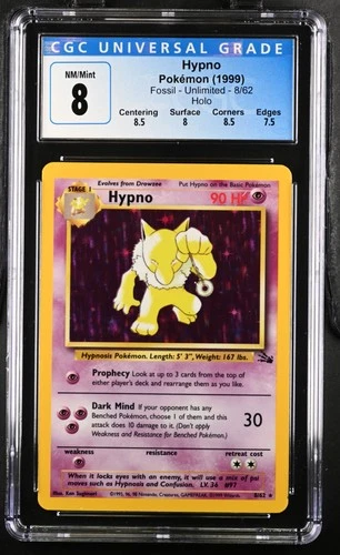 Pokemon CGC 8 Hypno (Fossil 8/62)
