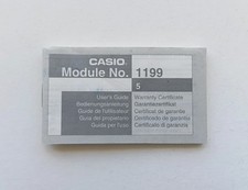 CASIO Module 1199  Garanzia Warranty Booklet (Unwritten)