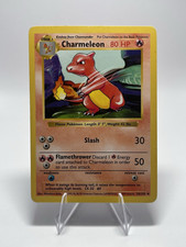 Charmeleon 24/102 Set Base Senza Ombre Non Comune 80 HP Carta Pokémon WOTC 1999 Ari...