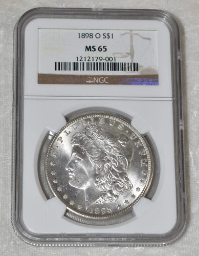 1898 O MORGAN 90% SILVER ONE DOLLAR $1 NGC MS 65 MS65 NEW ORLEANS MINT US COIN