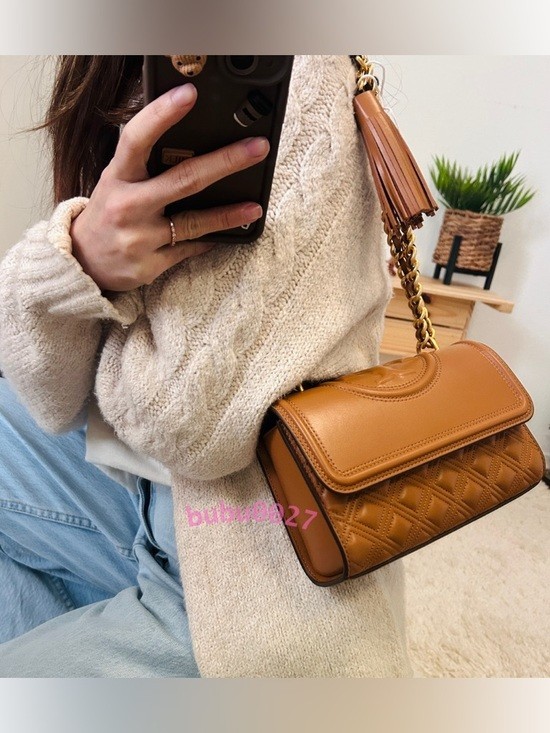 NWT🧡Tory Burch Small Fleming Shoulder Bag Convertible Chain
