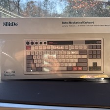 8BitDo Retro Mechanical Keyboard, Bluetooth/2.4G/USB-C NEW SEALED 