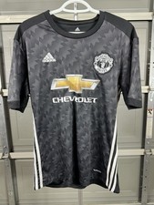 Adidas 2017/2018 Manchester United Chevrolet Away Jersey Mens M Black Soccer