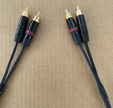 1 - 30'FT Dual 2 RCA Male to Male Mogami 2549 Cable Neutrik RCA Gold Audio
