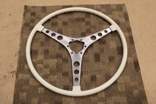 1956 1957 Corvette 17 Inch Reproduction Steering Wheel Shoreline Beige New Blem