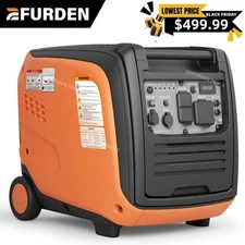 Efurden 4800W Portable Gasoline Inverter Generator Quiet w/Wheel For Outdoor Use