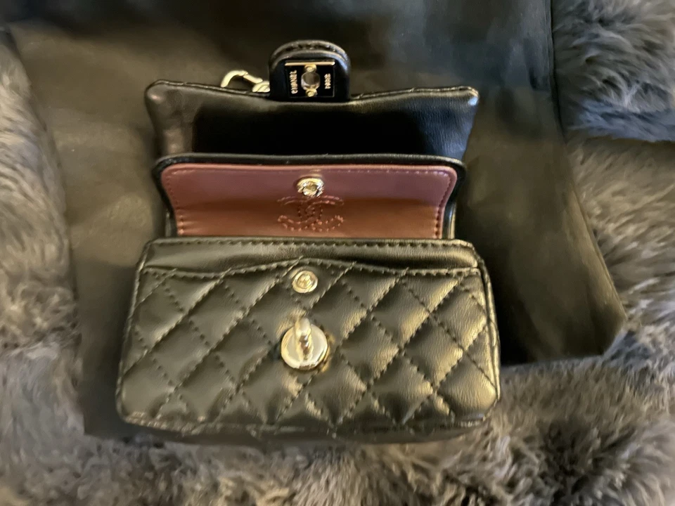 Mini Bag Charm Quilted Leather  NEW - Image 3 of 4