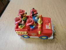 Vintage Disney Mickey Mouse Fire Truck W/ Friends Collectible Shape Sorter Used