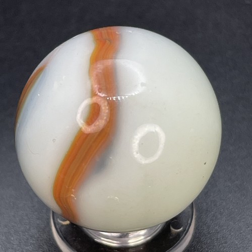 Peltier NLR Orange Zebra Marble HTF Shooter Marble Vintage Marble 0.944” - Picture 5 of 12