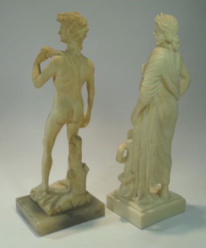 2 alte Skulpturen - DAVID von MICHELANGELO & ASKLEPIOS Griechenland Gott Medizin - Bild 6 von 7