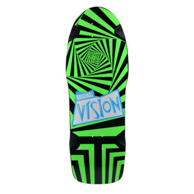 Vision Skateboard Deck Original Black/Green 10'' x 30'' Old School