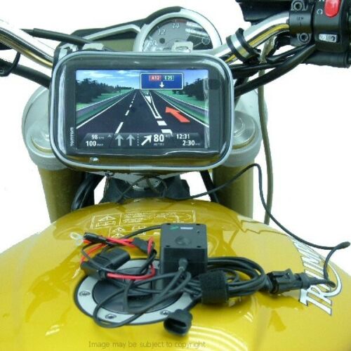 Hardwire Powered 17.5 - 20.5 Motorcycle Fork Stem Yoke Mount for TomTom START - Picture 1 of 9