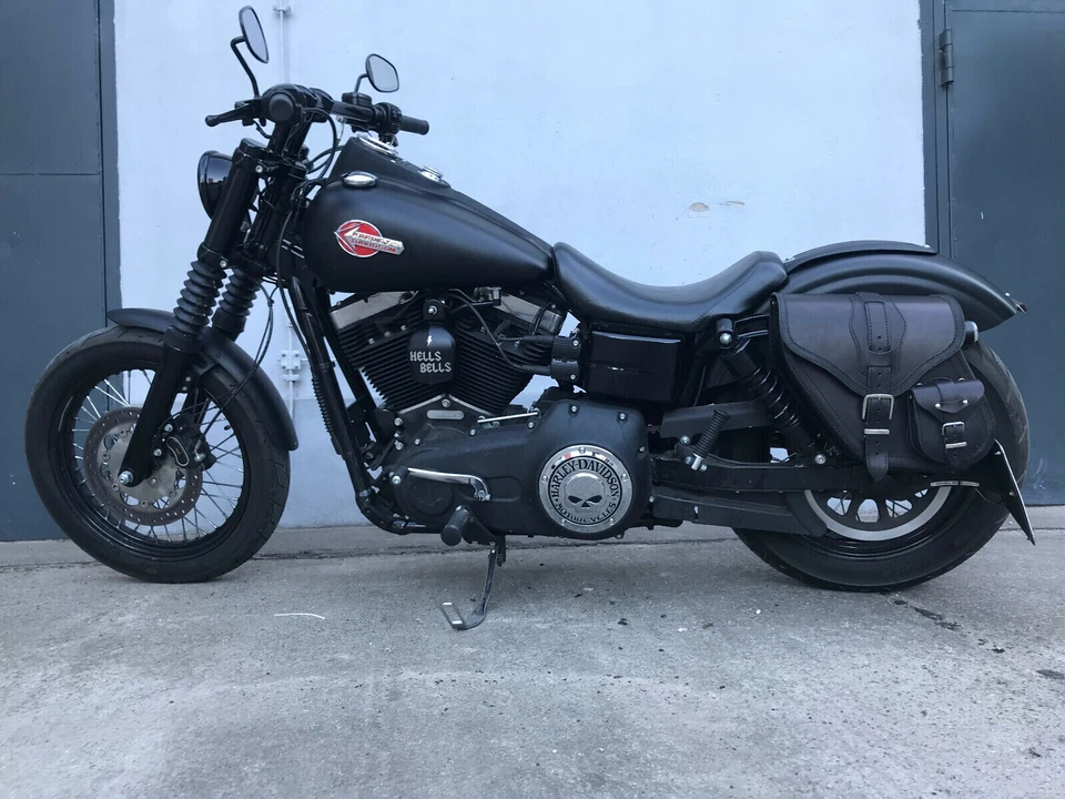 Motorradtasche Dynamite schwarz passend für Harley Davidson Dyna Glide Fat Bob - Bild 4 von 4