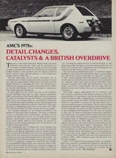 1975 American Motors AMC Gremlin Ambassador Pacer Vintage Magazine Article Ad 75