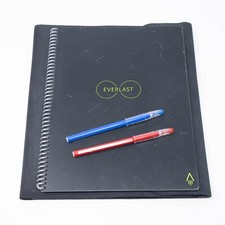 Rocketbook Everlast Smart Reusable Notebook Black Pens Notebook Holder 9" x 11"